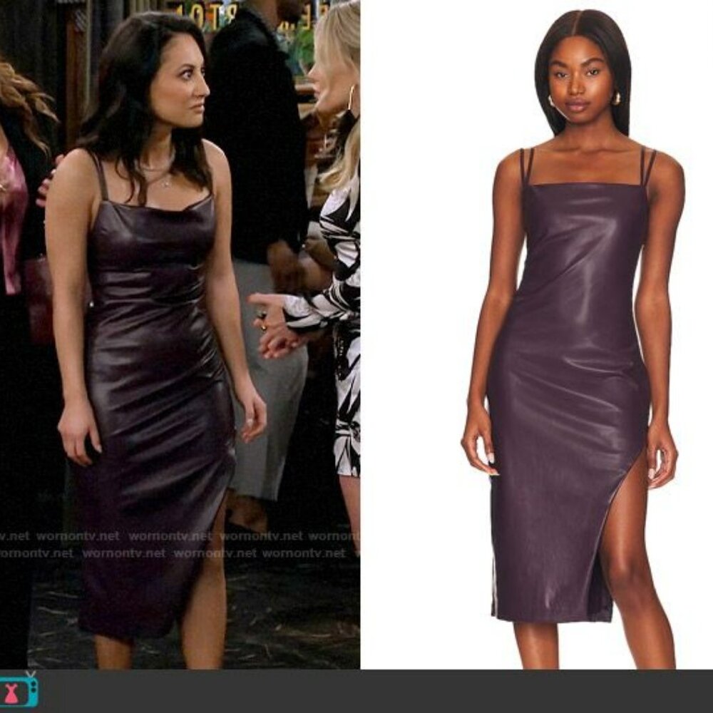 Revolve x Majorelle Issa Midi Dress Faux Leather XS